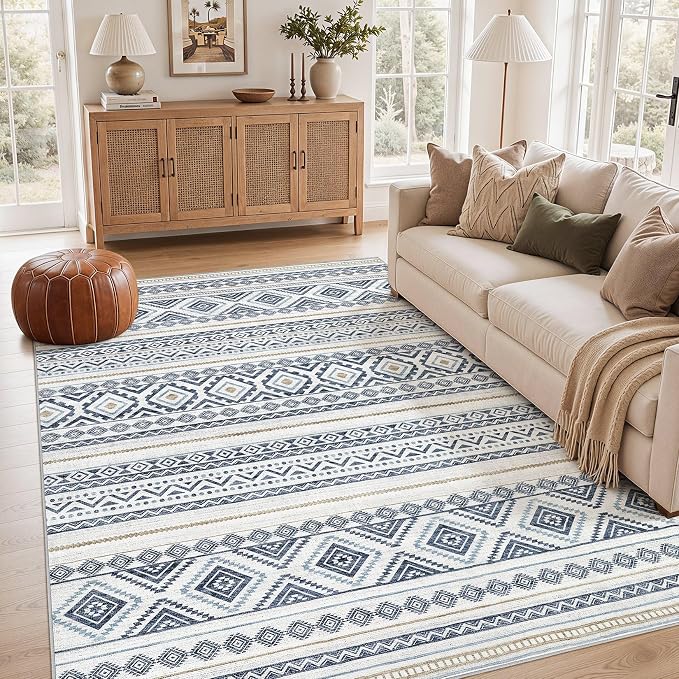 cotiled Boho 6x8 Area Rugs for Living Room: Soft Moroccan Washable Rug | Stain by COTILED