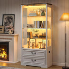 TAGELIER 67" Tall Display Cabinet by TAGELIER