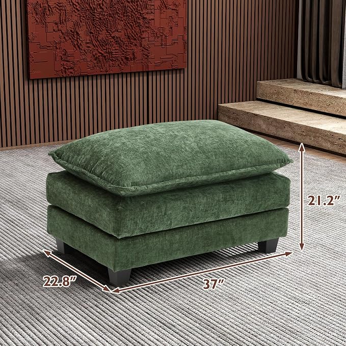 Ihanherry Ottoman for Modular Sectional Cloud Couch, Chenille Deep Seat Sofa - Image 2