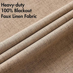 MIULEE 100% Blackout Linen Curtains - Image 5