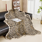 Cheetah Print Rug, Leopard Rug 5.2x7 Faux Animal Print Skin Cheetah Area Rug - Image 3