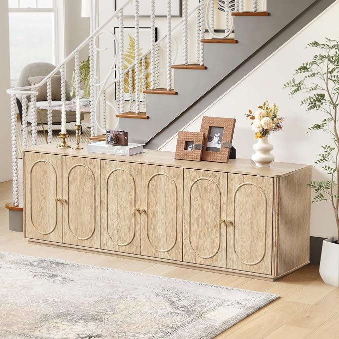 63'' Fluted Sideboard Buffet Cabinet - Image 7