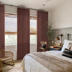 108 Inch Chestnut Brown Linen Pleated Light Filtering Curtains - Image 9