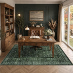 Schweek Green 5x7 Area Rug for Living Room Washable Non Slip Neutral Rugs | - Image 3