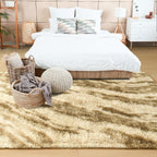 4x6 Khaki Fluffy Soft Area Rug Non-Slip - Image 3
