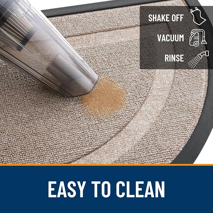 OLANLY Half Circle Front Door Mat Outside 71x23 All-Season Rubber Doormat | - Image 5