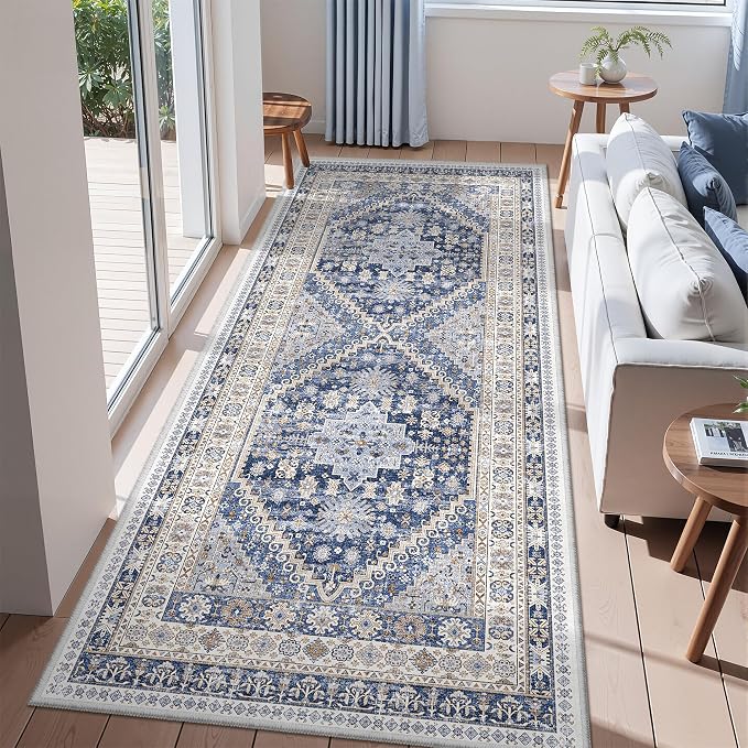 3x8 Runner Rug Non Slip, Washable Hallway Runner Rug, Nursery Room, Soft Runner - Image 3