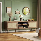 SUPERJARE Boho TV Stand for 65 Inch TV, Entertainment Center - Image 8