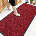 OLANLY Front Door Mat Outside 59x23, All-Season Absorbent Rubber Doormat | Wine by OLANLY