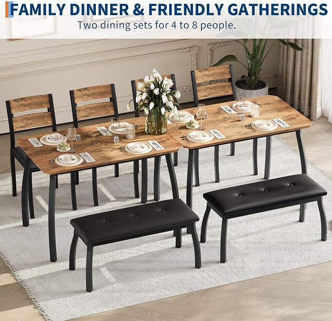 IDEALHOUSE 43'' Dining Table Set - Image 7