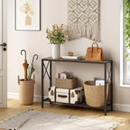Tajsoon Console Table 41.8”, 2-Tier Industrial entryway Table, Narrow Sofa Table - Image 7