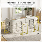 79in Convertible Sofa Bed, Corduroy Boneless Couch Bed, Futon Sleeper Sofa Pull - Image 7