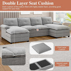 110" U-Shaped Sectional Sofa - Image 5