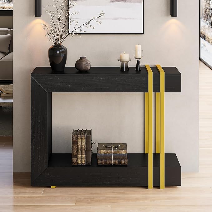 Einhomn 42.5" Console Table Behind Couch, 2-Tier Narrow Entryway Table - Image 3