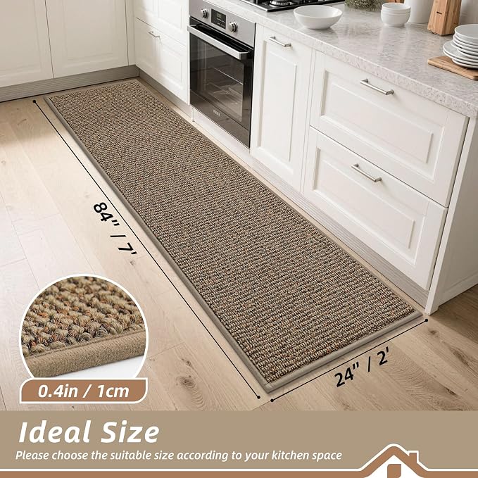 BEQHAUSE Kitchen Runner Rugs 24"x84", Kitchen Mats - Image 2