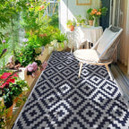 SAND MINE Reversible Mats, Plastic Straw Rug, Modern Area Rug, Large Floor Mat - Image 7