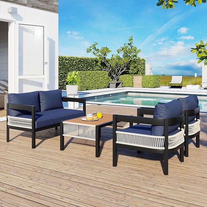4-Pieces Outdoor Patio Sofa Set by VilroCaz