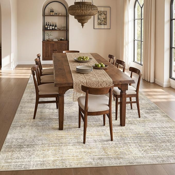 cotiled Boho 10x12 Area Rug for Living Room: Large Moroccan Washable Rug | - Image 6