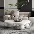 40” Cloud Coffee Table with 3 Ball Legs, Modern Irregular Center Table - Image 5