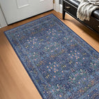 Vintage Dark Blue 3x6 Runner Rugs by HazoHaus