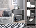 32-Inch 2-Tier Metal Bookcase, Open Shelf Storage Organizer - Image 4