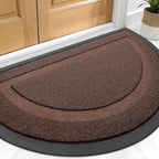 OLANLY Half Circle Front Door Mat Outside 29.5x17 All-Season Rubber Doormat | by OLANLY
