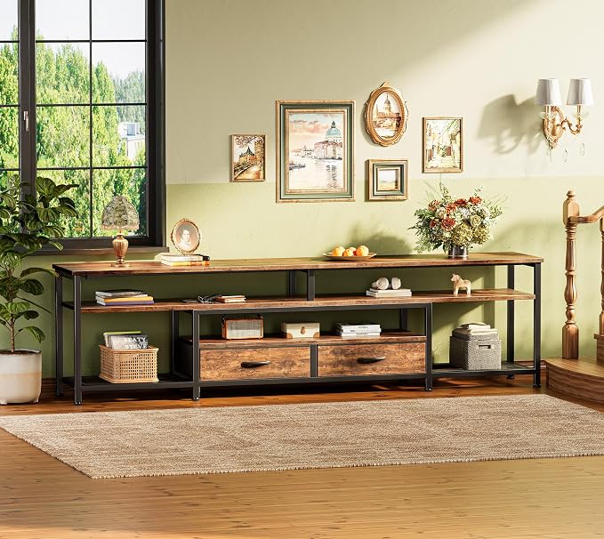 Huuger TV Stand for 75 80 Inch TV, Entertainment Center - Image 7