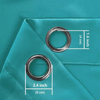 Blackout Curtains for Bedroom, Peacock Teal, 52 x 30 Inch, 2 Panels | Thermal - Image 9