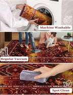 SERISSA 2'6"x14' Washable Non Slip Boho Runner Rug - Image 3