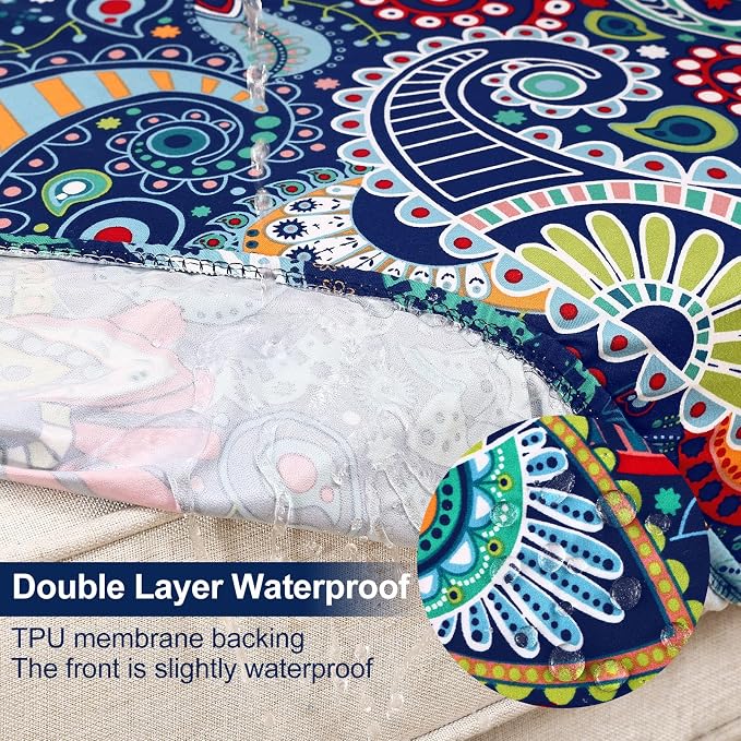 Smiry Waterproof Patio Cushion Covers, Stretch Outdoor Furniture Covers | Couch - Image 2