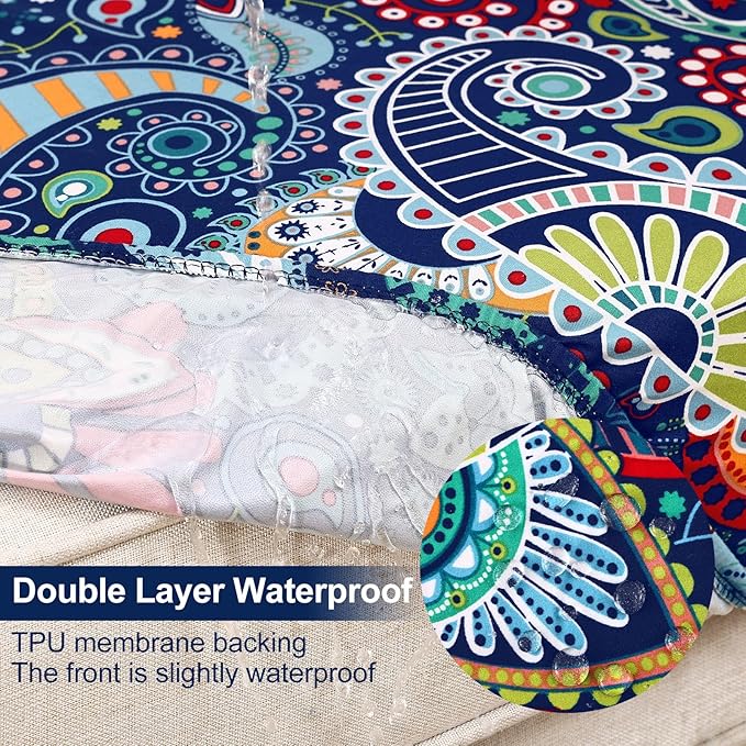 Smiry Waterproof Patio Cushion Covers, Stretch Outdoor Furniture Covers | Couch - Image 2