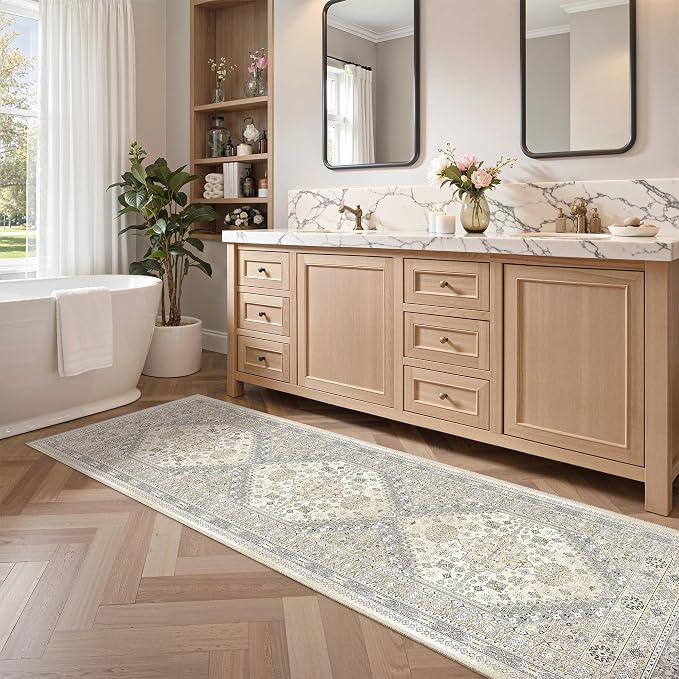 2'6 x 8' Runner Rug Non Slip, Washable Kitchen Rugs, Nursery Room, Soft Runner - Image 9
