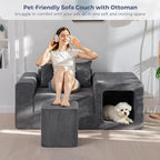 MAXYOYO Folding Sofa Couch, Convertible Floor Sofa - Image 4