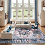 SERISSA 10x12 Washable Non Slip Boho Area Rug - Image 2