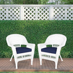 Jeco Wicker Chair with Blue Cushion - Image 4