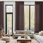 Coffee Brown Linen Curtains 80 Inch Length - Image 6
