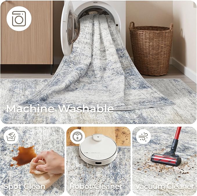 2x8 Runner Rug Non Slip, Washable Hallway Runner Rug, Nursery Room, Soft Runner - Image 8