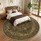 RELEANY Washable Area Rug, Round 10ft, Water Repellent, Pet Friendly, Vintage - Image 2