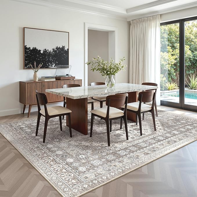 6x9 Area Rugs for Living Room, Large Washable Rug, Dining Room, Low Pile - Image 8