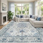 RELEANY Washable Area Rug, Large 10'x12', Water Repellent, Pet Friendly by RELEANY