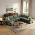 LINSY HOME Modular Sectional Sofa, 6-Seat Corduroy Modern Cloud Couch by LINSYHOME