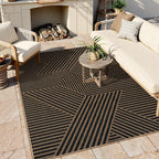 Lahome Geometric Easy Jute Outdoor Rug 5x7, Farmhouse Washable Indoor Outdoor - Image 2