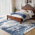 Blue Washable Rug 5x7 Area Rugs - Image 2