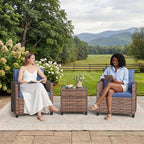 Garvee Outdoor Wicker Chairs, 3 Pieces Patio Furniture Set, All Weather High - Image 6