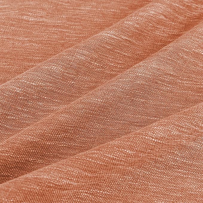 MYSKY HOME Floor Length Burnt Orange Curtains 95 Inch Long Panels, Boho - Image 6