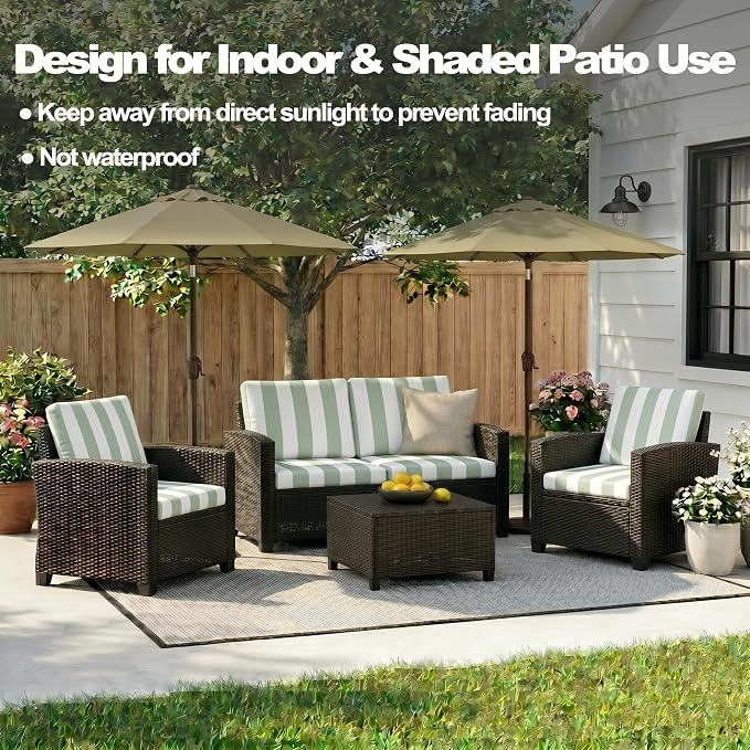 CALBODE 8 Pcs Outdoor Seat Cushion Covers - Image 5