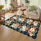 DUKINO 3x5 Area Rugs, Non Slip Floral Washable Rug - Image 3