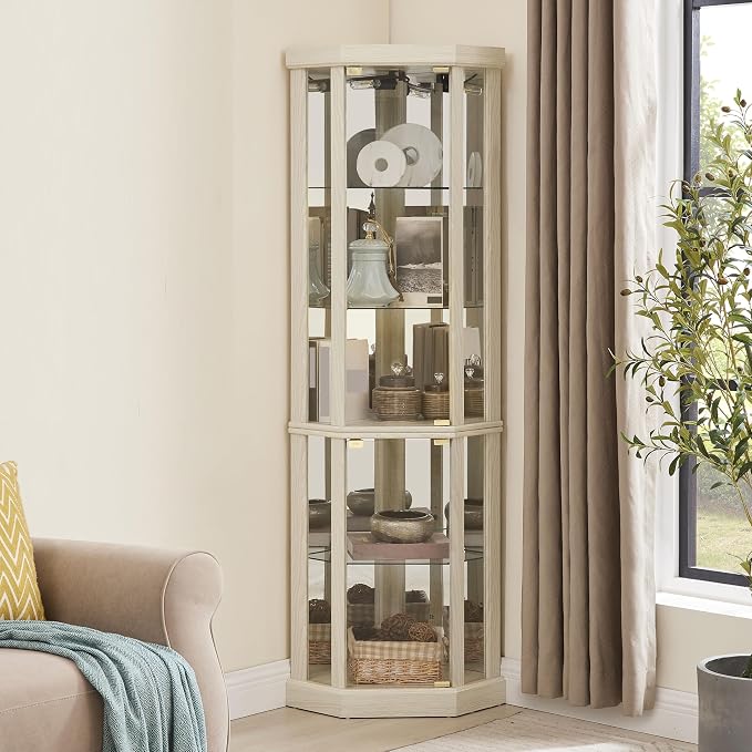 Glass Corner Display Cabinet - Image 5