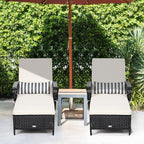 COSTWAY PE Rattan Chaise Lounge Chair, 6 Gear Adjustable Recliner - Image 2