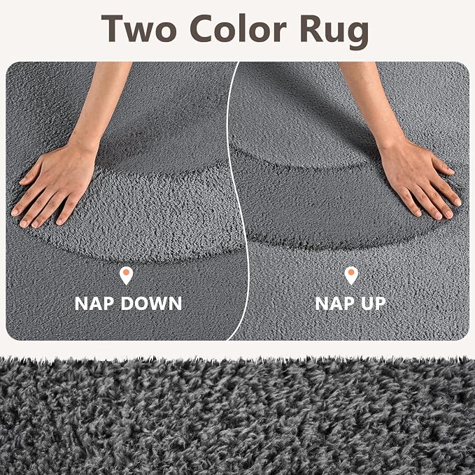 2x6 Dark Grey Solid Runner Rug Washable Non-Slip - Image 9